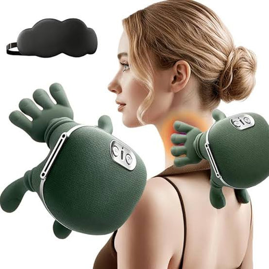 Rechargeable Neck & Shoulder Massager with Heat – Deep Kneading & 3 Massage Modes